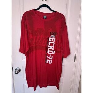 Ecko Unltd Men's T-Shirt Red White Embroidered Design Graphic 2XLT NWT